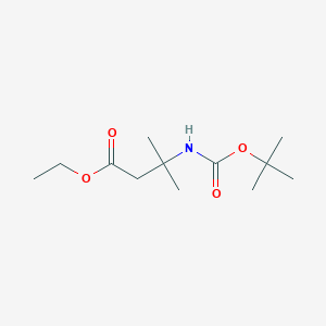 molecular formula C12H23NO4 B183842 Ethyl 3-((tert-butoxycarbonyl)amino)-3-methylbutanoate CAS No. 130985-42-1