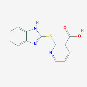 molecular formula C13H9N3O2S B183844 2-(1H-benzimidazol-2-ylsulfanyl)nicotinic acid CAS No. 93202-02-9