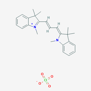 molecular formula C25H29ClN2O4 B183846 (2Z)-1,3,3-trimethyl-2-[(E)-3-(1,3,3-trimethylindol-1-ium-2-yl)prop-2-enylidene]indole;perchlorate CAS No. 16021-25-3