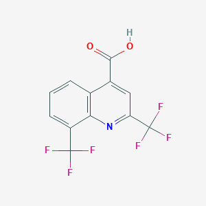 molecular formula C12H5F6NO2 B018386 2,8-Bis(trifluoromethyl)quinoline-4-carboxylic acid CAS No. 35853-50-0