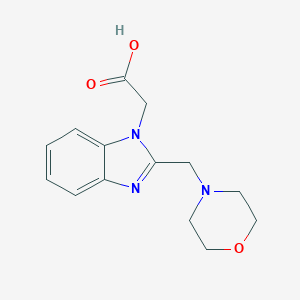 molecular formula C14H17N3O3 B183879 (2-Morpholin-4-ylmethyl-benzoimidazol-1-yl)-acetic acid CAS No. 886851-65-6