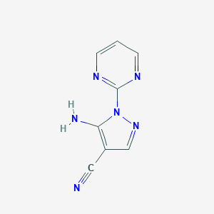 molecular formula C8H6N6 B183880 5-amino-1-(pyrimidin-2-yl)-1H-pyrazole-4-carbonitrile CAS No. 89978-00-7