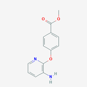 molecular formula C13H12N2O3 B183893 Methyl 4-[(3-amino-2-pyridinyl)oxy]-benzenecarboxylate CAS No. 353257-58-6