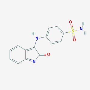 molecular formula C14H11N3O3S B183895 4-[(2-Oxoindol-3-yl)amino]benzenesulfonamide CAS No. 83088-99-7
