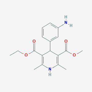molecular formula C18H22N2O4 B183945 Ethyl 4-(3-Aminophenyl)-5-(methoxycarbonyl)-2,6-dimethyl-1,4-dihydropyridine-3-carboxylate CAS No. 138135-48-5