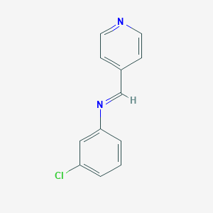 molecular formula C12H9ClN2 B183953 Benzenamine, 3-chloro-N-(4-pyridinylmethylene)- CAS No. 35507-55-2