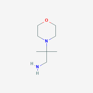 molecular formula C8H18N2O B183984 2-Methyl-2-morpholinopropan-1-amine CAS No. 173336-43-1