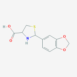 molecular formula C11H11NO4S B183986 2-(1,3-Benzodioxol-5-yl)-1,3-thiazolidine-4-carboxylic acid CAS No. 72678-96-7