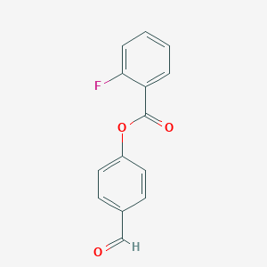 molecular formula C14H9FO3 B183994 4-Formylphenyl 2-fluorobenzoate CAS No. 443676-59-3