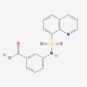 molecular formula C16H12N2O4S B184085 3-(Quinolin-8-ylsulfonylamino)benzoic acid CAS No. 209173-94-4