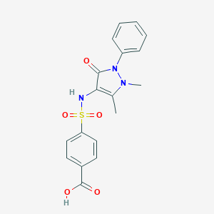 4-[(1,5-dimethyl-3-oxo-2-phenyl-2,3-dihydro-1H-pyrazol-4-yl)sulfamoyl]benzoic acid