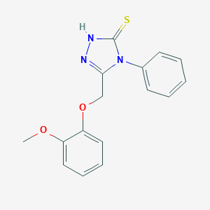 3H-1,2,4-Triazole-3-thione, 2,4-dihydro-5-((2-methoxyphenoxy)methyl)-4-phenyl-