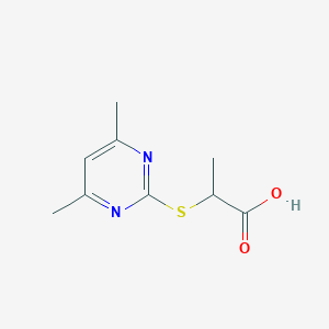 molecular formula C9H12N2O2S B184140 2-(4,6-Dimethyl-pyrimidin-2-ylsulfanyl)-propionic acid CAS No. 433242-31-0
