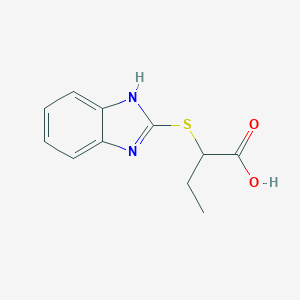 molecular formula C11H12N2O2S B184143 2-(1H-Benzoimidazol-2-ylsulfanyl)-butyric acid CAS No. 21547-71-7