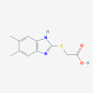molecular formula C11H12N2O2S B184149 [(5,6-二甲基-1H-苯并咪唑-2-基)硫基]乙酸 CAS No. 7150-54-1