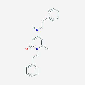 molecular formula C22H24N2O B184164 1-Phenethyl-4-phenethylamino-6-methyl-2(1H)-pyridone CAS No. 84259-94-9