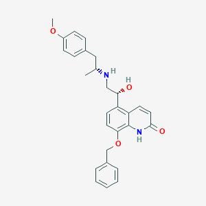 5-[(1R)-1-hydroxy-2-[[(2R)-1-(4-methoxyphenyl)propan-2-yl]amino]ethyl]-8-phenylmethoxy-1H-quinolin-2-one