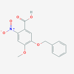 molecular formula C15H13NO6 B184194 5-(Benzyloxy)-4-methoxy-2-nitrobenzoic acid CAS No. 60564-37-6