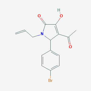 molecular formula C15H14BrNO3 B184202 4-acetyl-5-(4-bromophenyl)-3-hydroxy-1-(prop-2-en-1-yl)-1,5-dihydro-2H-pyrrol-2-one CAS No. 6194-20-3