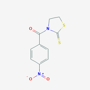 molecular formula C10H8N2O3S2 B184217 3-(4-Nitrobenzoyl)-1,3-thiazolidine-2-thione CAS No. 1438-01-3