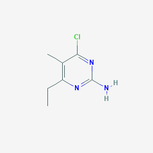 molecular formula C7H10ClN3 B184243 4-Chloro-6-ethyl-5-methylpyrimidin-2-amine CAS No. 162272-58-4