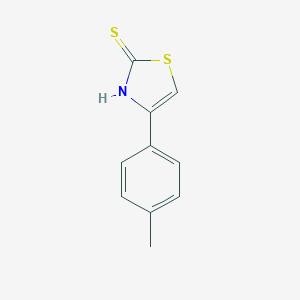 molecular formula C10H9NS2 B184262 4-(4-Methylphenyl)-1,3-thiazole-2-thiol CAS No. 2103-92-6
