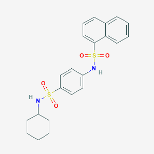 molecular formula C22H24N2O4S2 B184269 N-[4-(cyclohexylsulfamoyl)phenyl]naphthalene-1-sulfonamide CAS No. 6837-50-9