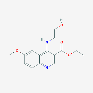 molecular formula C15H18N2O4 B184271 Ethyl 4-[(2-hydroxyethyl)amino]-6-methoxyquinoline-3-carboxylate CAS No. 370841-36-4