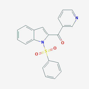 molecular formula C20H14N2O3S B184284 [1-(Benzenesulfonyl)indol-2-yl]-pyridin-3-ylmethanone CAS No. 40899-91-0