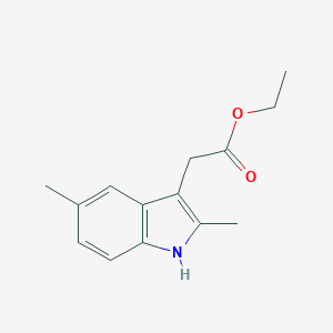 molecular formula C14H17NO2 B184300 Ethyl 2-(2,5-dimethyl-1H-indol-3-YL)acetate CAS No. 1144-12-3