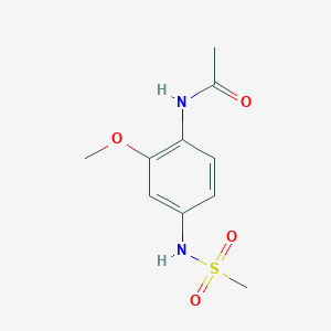 molecular formula C10H14N2O4S B184302 N-[2-Methoxy-4-(methylsulfonylamino)phenyl]acetamide CAS No. 83209-82-9