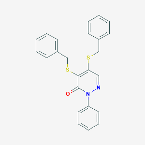 molecular formula C24H20N2OS2 B184309 4,5-Bis(benzylthio)-2-phenyl-3(2H)-pyridazinone CAS No. 5273-32-5
