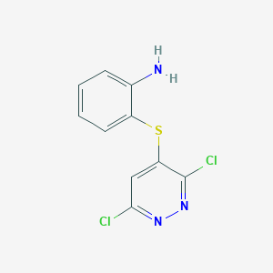molecular formula C10H7Cl2N3S B184314 2-(3,6-Dichloropyridazin-4-yl)sulfanylaniline CAS No. 10344-41-9