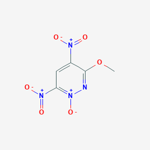 B184321 Pyridazine, 4,6-dinitro-3-methoxy-, 1-oxide CAS No. 35436-15-8