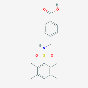 4-({[(2,3,5,6-Tetramethylphenyl)sulfonyl]amino}methyl)benzoic acid