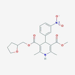 3-O-methyl 5-O-(oxolan-2-ylmethyl) 2,6-dimethyl-4-(3-nitrophenyl)-1,4-dihydropyridine-3,5-dicarboxylate