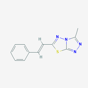 3-Methyl-6-(2-phenylvinyl)(1,2,4)triazolo(3,4-b)(1,3,4)thiadiazole