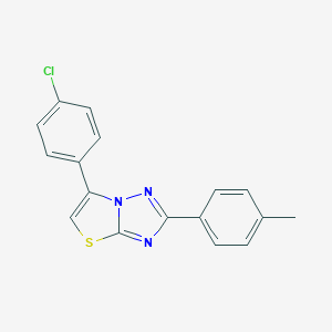 molecular formula C17H12ClN3S B184382 Thiazolo[3,2-b][1,2,4]triazole, 6-(4-chlorophenyl)-2-(4-methylphenyl)- CAS No. 82450-99-5