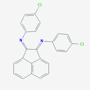 molecular formula C24H14Cl2N2 B184395 Benzenamine, N,N'-1,2-acenaphthylenediylidenebis[4-chloro- CAS No. 153531-53-4