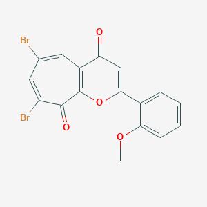 molecular formula C17H10Br2O4 B184404 6,8-Dibromo-2-(2-methoxyphenyl)cyclohepta[b]pyran-4,9-dione CAS No. 6472-62-4