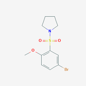 molecular formula C11H14BrNO3S B184415 1-((5-Bromo-2-methoxyphenyl)sulfonyl)pyrrolidine CAS No. 691381-10-9