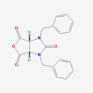 molecular formula C₁₉H₁₆N₂O₄ B018442 1H-Furo[3,4-d]imidazole-2,4,6(3H)-trione, dihydro-1,3-bis(phenylmethyl)-, (3aR,6aS)-rel- CAS No. 26339-42-4