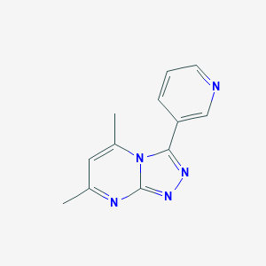 molecular formula C12H11N5 B184422 1,2,4-Triazolo[4,3-a]pyrimidine, 5,7-dimethyl-3-(3-pyridinyl)- CAS No. 723740-97-4