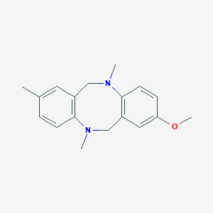 molecular formula C18H22N2O B184430 2-Methoxy-5,8,11-trimethyl-6,12-dihydrobenzo[c][1,5]benzodiazocine CAS No. 85021-22-3