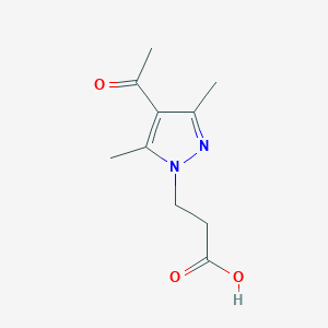 molecular formula C10H14N2O3 B184432 3-(4-acetyl-3,5-dimethyl-1H-pyrazol-1-yl)propanoic acid CAS No. 890596-67-5