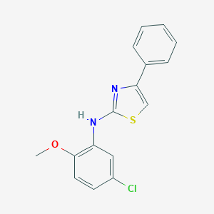 molecular formula C16H13ClN2OS B184498 N-(5-chloro-2-methoxyphenyl)-4-phenyl-1,3-thiazol-2-amine CAS No. 6512-64-7
