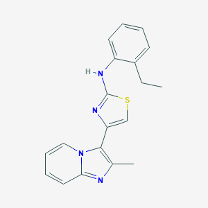 molecular formula C19H18N4S B184500 N-(2-ethylphenyl)-4-(2-methylimidazo[1,2-a]pyridin-3-yl)-1,3-thiazol-2-amine CAS No. 6531-84-6