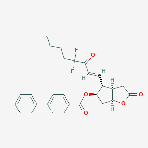 molecular formula C28H28F2O5 B184509 [1,1'-Biphenyl]-4-carboxylic acid [3aR-[3aa,4a(E),5b,6aa]]-4-(4,4-difluoro-3-oxo-1-octenyl)hexahydro-2-oxo-2H-cyclopenta[b]furan-5-yl ester CAS No. 118583-35-0