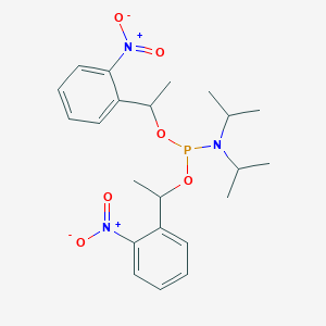 molecular formula C22H30N3O6P B018452 Bis[1-(2-nitrophenyl)ethyl] N,N-Diisopropylphosphoramidite CAS No. 207516-14-1
