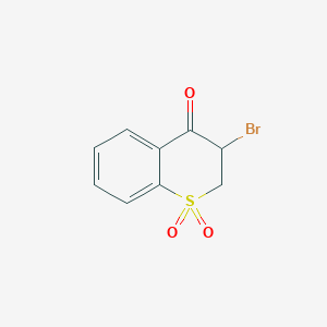 molecular formula C9H7BrO3S B184607 3-bromo-2,3-dihydro-4H-thiochromen-4-one 1,1-dioxide CAS No. 27720-87-2